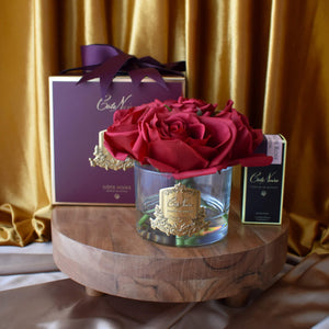 Five Rose Buds (Carmine Red)