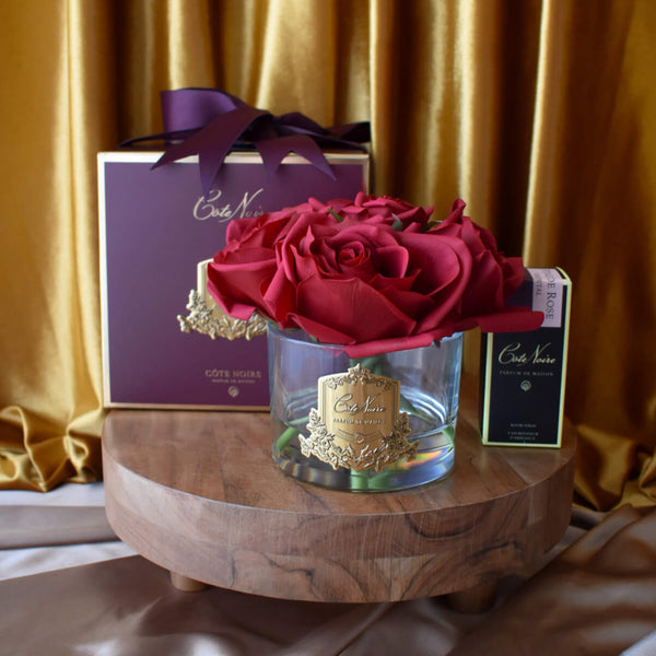 Five Rose Buds (Carmine Red)